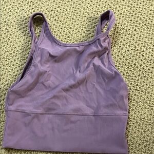 Lululemon Women's Purple Ribbed Sleepwear Top